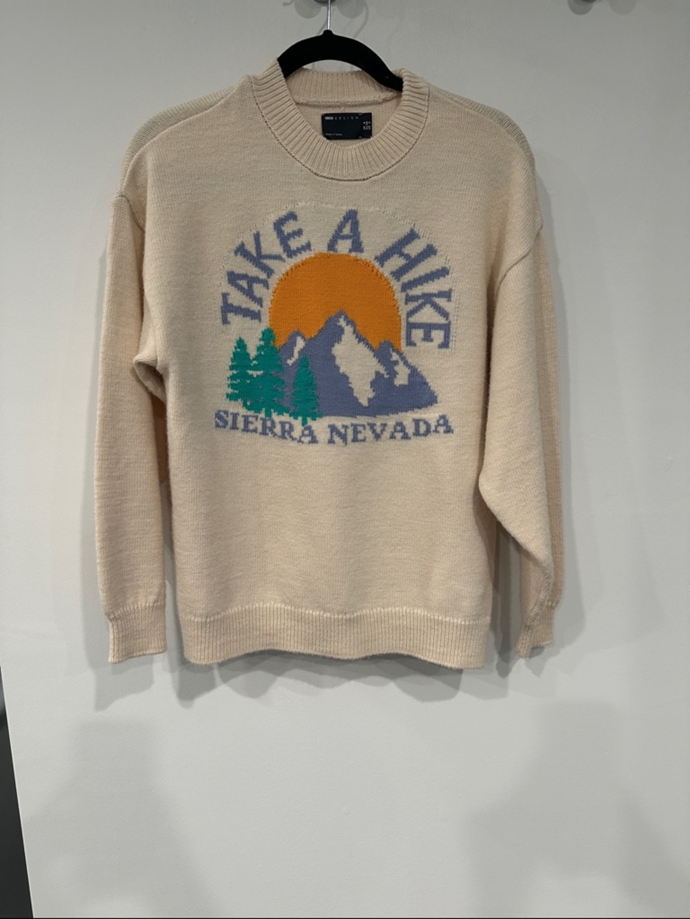 ASOS Take A Hike Sierra Nevada Cream Crewneck Sweater